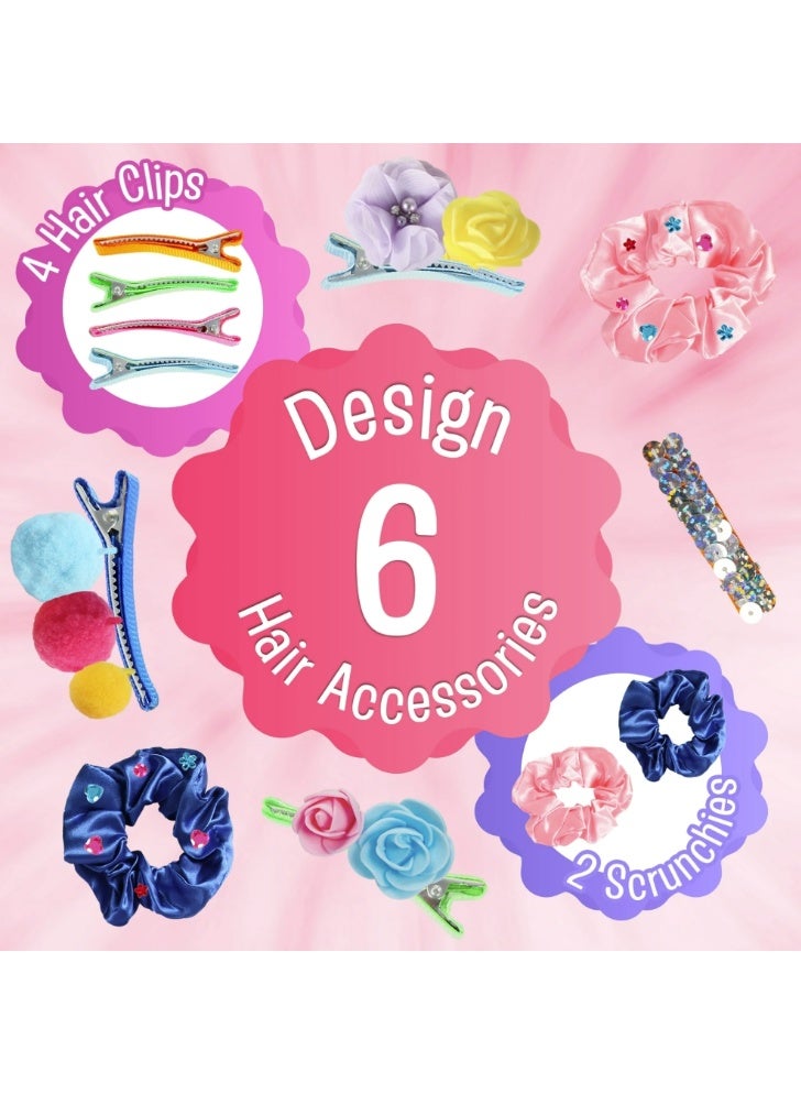 Daytoyz DIY Headband Making Kit for Kids: Creative Hair Accessories Craft Set with Unicorn Horns, Flowers, Butterflies - DIY Toy for Girls Age 5+  - Image 3