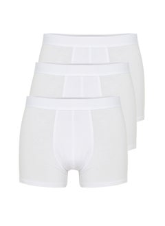 trendyol White Premium Bamboo Blend 3-Pack Basic Boxer TMNSS24BX00009  - Image 1