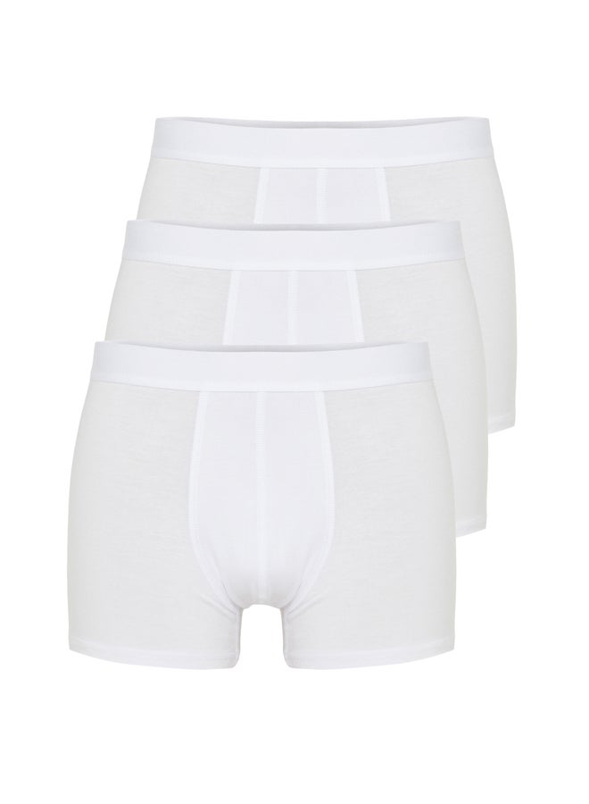 White Premium Bamboo Blend 3-Pack Basic Boxer TMNSS24BX00009