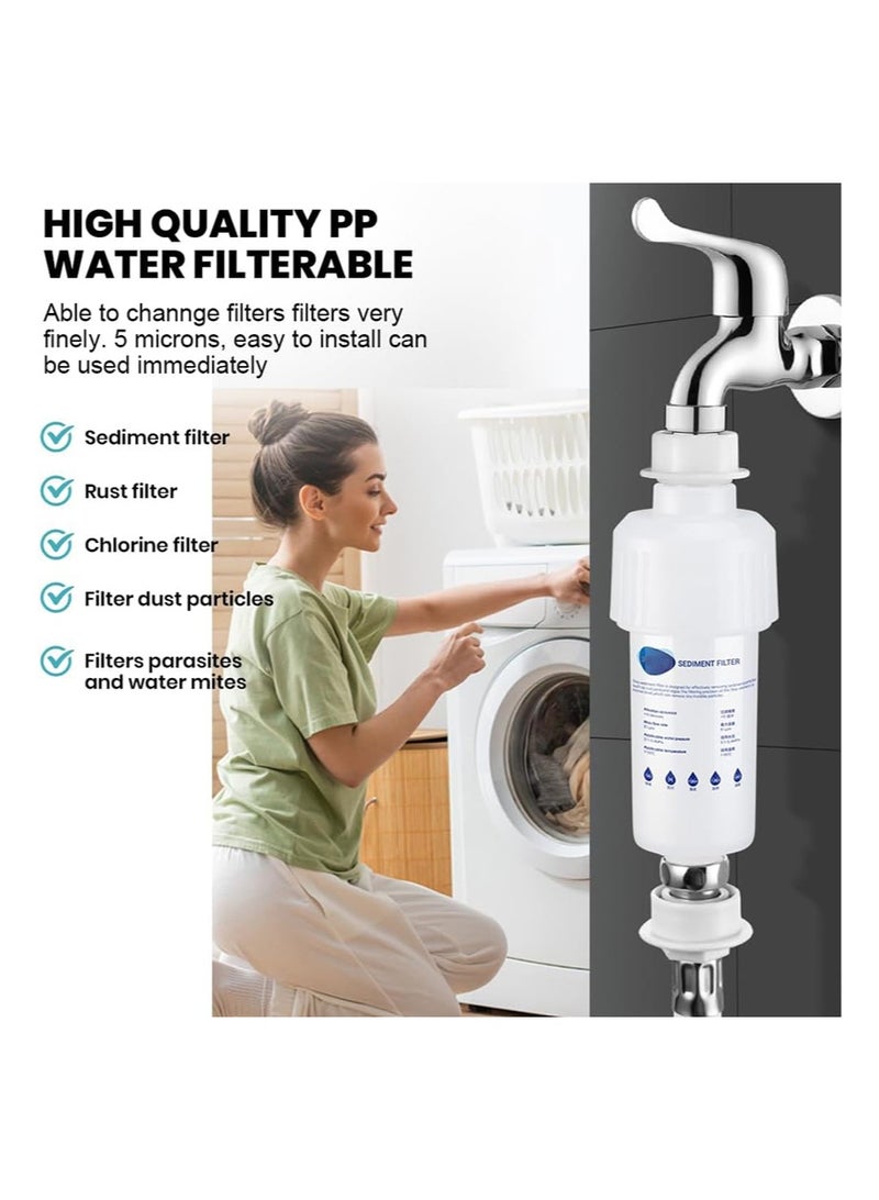 BIRUITE Sediment Water Filter for House Water System Water Filter Cartridge with 3 Replacement Filter Cartridge Universal Sediment Water Filter for Laundry, Kitchen, Bathroom, Toilet Water System - Image 5