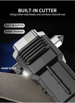 GROIC Waterproof Tactical Flashlight, Car Safety Hammer Window Breaker Seat Belt Cutter with Cob Side Light, Power Bank, USB Charging, Magnetic, Strobe Modes All in One Flashlight  - Image 3