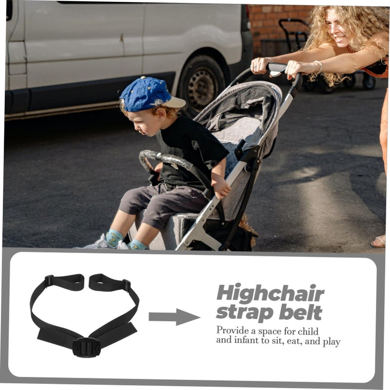 Durable Highchair and Stroller Safety Harness Straps Black Easy Installation Accessories - Image 3