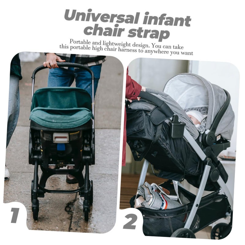 Durable Highchair and Stroller Safety Harness Straps Black Easy Installation Accessories - Image 4