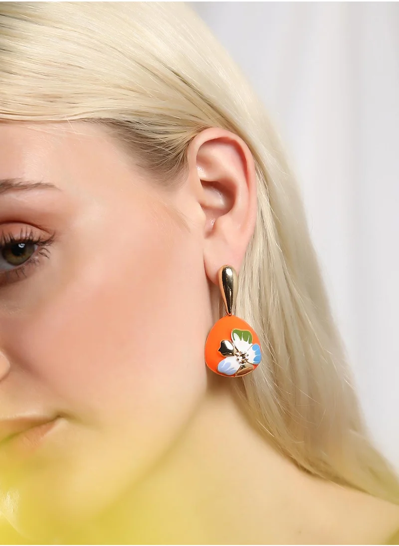 SOHI Contemporary Shaped The Hana Drop Earrings