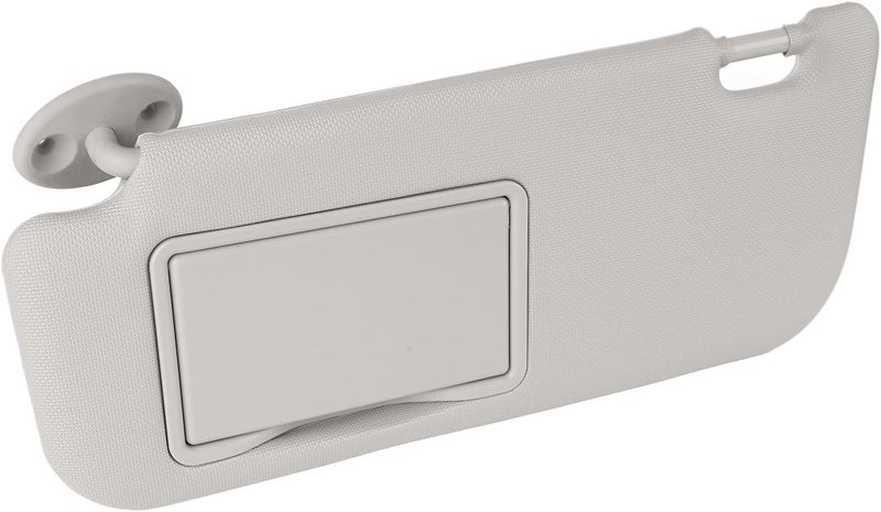 Tbest Car Sun Visor Left Driver Side Gray High Hardness with Vanity Mirror PVC Material for Cars Trucks SUVs - Image 1