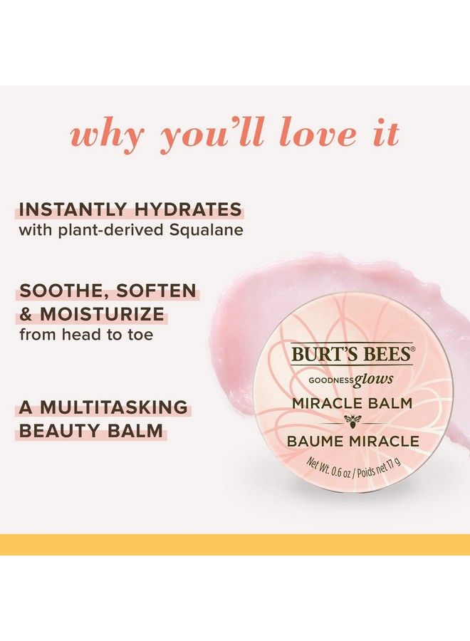 Burt's Bees 100% Natural Origin Goodness Glows Miracle Balm Hydrates And Softens Dry Skin From Head To Toe 06 Ounce Tin - Image 4