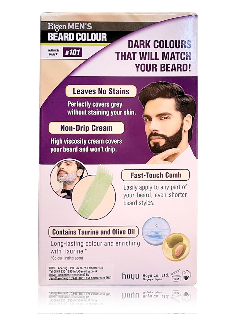 Bigen لون لحية الرجال، أسود طبيعي B101 (40 جرام) - Image 2
