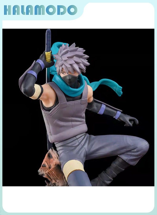 HALAMODO Naruto Naruto Shippuden, 22cm Running Kakashi Hatake with Raikiri in ANBU, Trendy Anime Figure Model, Decoration Gift - Image 3