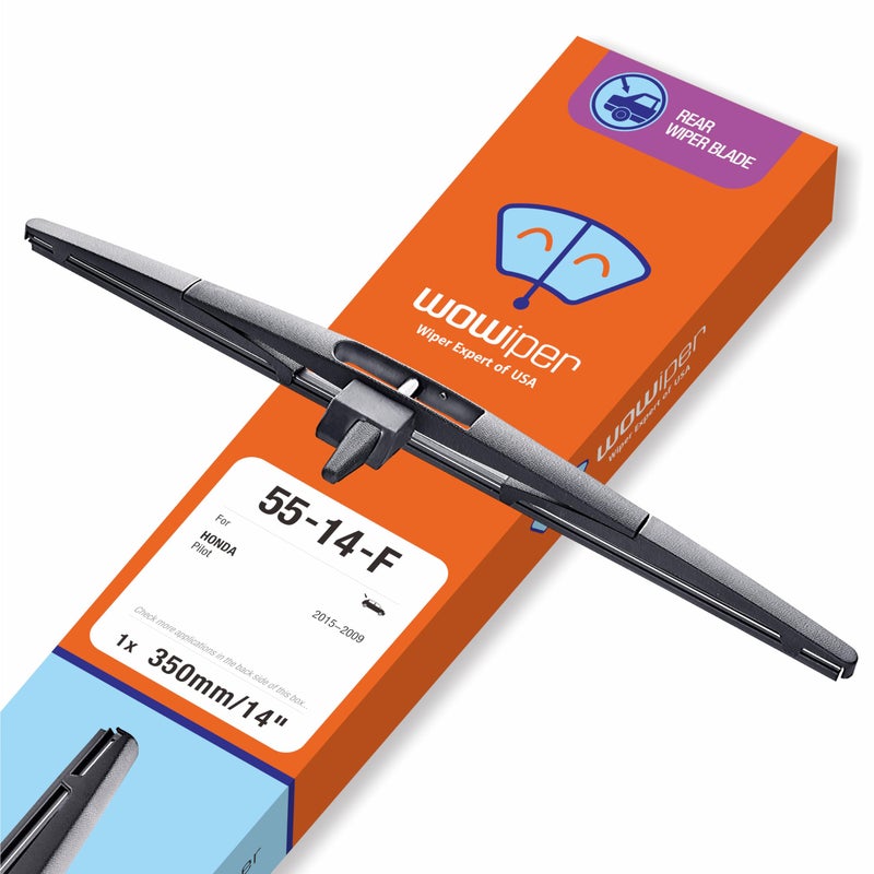 WOWIPER OEM 14 Inch Rear Wiper Blade Replacement for Honda Pilot 2015 2014 2013 2012 2011 2010 2009 Superior AllSeasons Windshield Wiper Blade14F