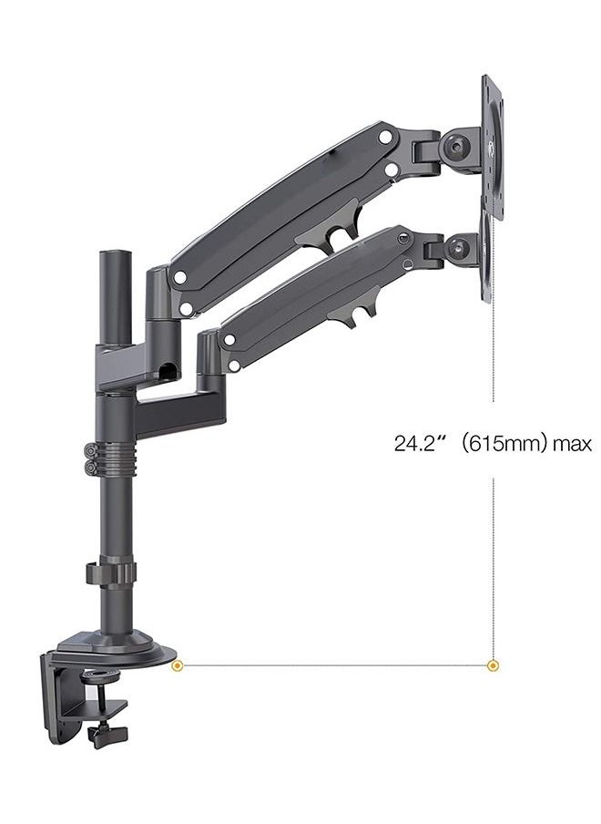 Arabest - Dual Monitor Desk Mount Stand Full Motion Swivel Computer Monitor Arm Fits 2 Screens up to 32'' with Load Capacity 4.4~26.4lbs for Each Monitor - Image 1