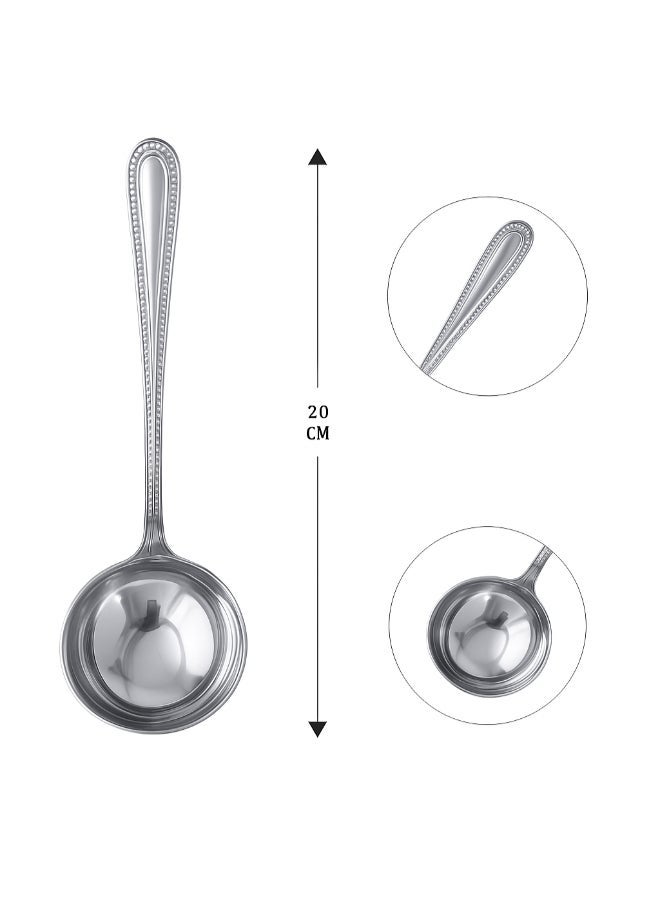 Noon East Serving Utensils, 3-Piece Stainless Steel Square Hostess Serving Set  including Serving Spoon, Rice Spoon & Ladle for Buffet Party Kitchen Restaurant, Mirror Finished & Dishwasher Safe - Image 5