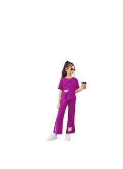 Girls' mauve two-piece suit