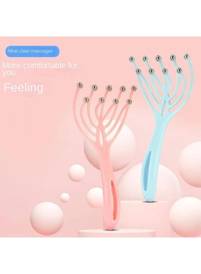 مساج رأس بمخالب وردية 9 - تحفيز عميق للأنسجة واسترخاء لفروة الرأس والوجه - Image 4