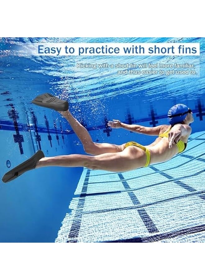 Generic Swim Fins, S 33-35 Yards Kids Swim Training Fins for Lap Swimming, Diving Fins Swim Training Fins, Silicone Swimming Fins for Kids, Teens, Snorkeling Beginners Build Leg Strength  - Image 5