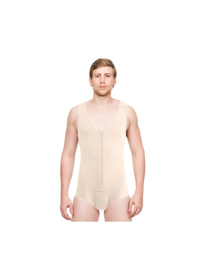 ISAVELA USA Medical Men’s Compression Bodysuit Brief with Zipper – Post-Surgery Support | MG10 - Image 1