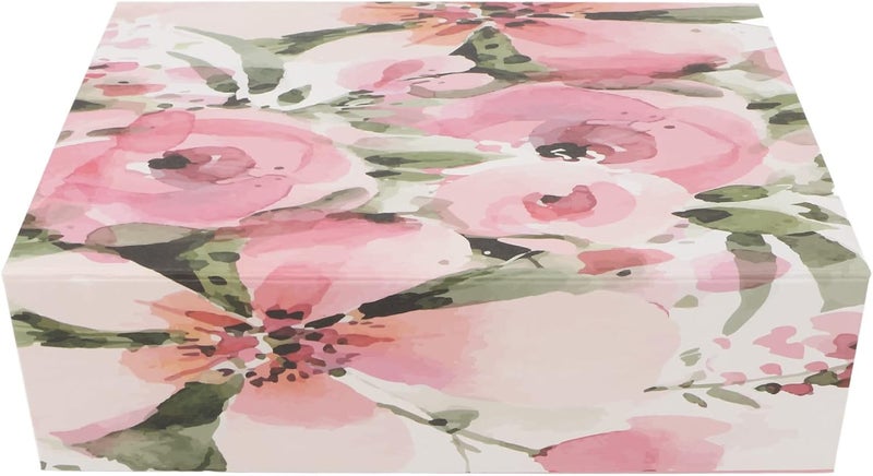 كلاراكو صندوق هدايا كبير من كلاركو، إغلاق مغناطيسي، من الورق المقوى المتين، شكل كلاسيكي، ألوان زاهية، سهل التجميع، استخدام واسع لإكسسوارات الهدايا (بنمط الزهور) - Image 4