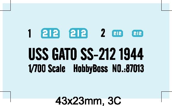 Hobby Boss USS GATO SS-212 1944 Boat Model Building Kit - Image 3