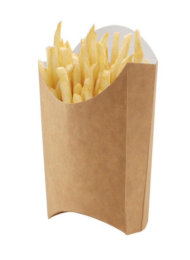 HOIGON 100 Pack 5.5 oz French Fry Holder Bulk, Brown Paper Stand Up French Fries Containers, Disposable Snack Cups French Fry Box for Onion Rings, Popcorn - Image 5