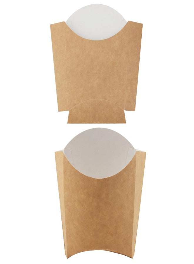 HOIGON 100 Pack 5.5 oz French Fry Holder Bulk, Brown Paper Stand Up French Fries Containers, Disposable Snack Cups French Fry Box for Onion Rings, Popcorn - Image 3