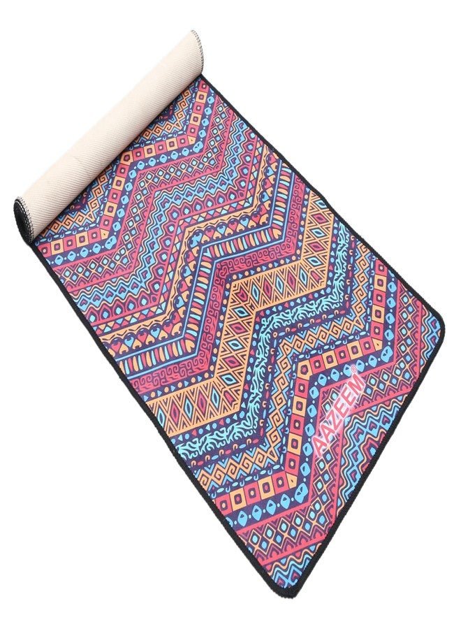 AAZEEM Premium Printed Extra Thick Non Slip Exercise & Fitness Mat for All Types of Yoga, Pilates & Floor Workouts | 24 X 68 Inches | Multi Color | - Image 2