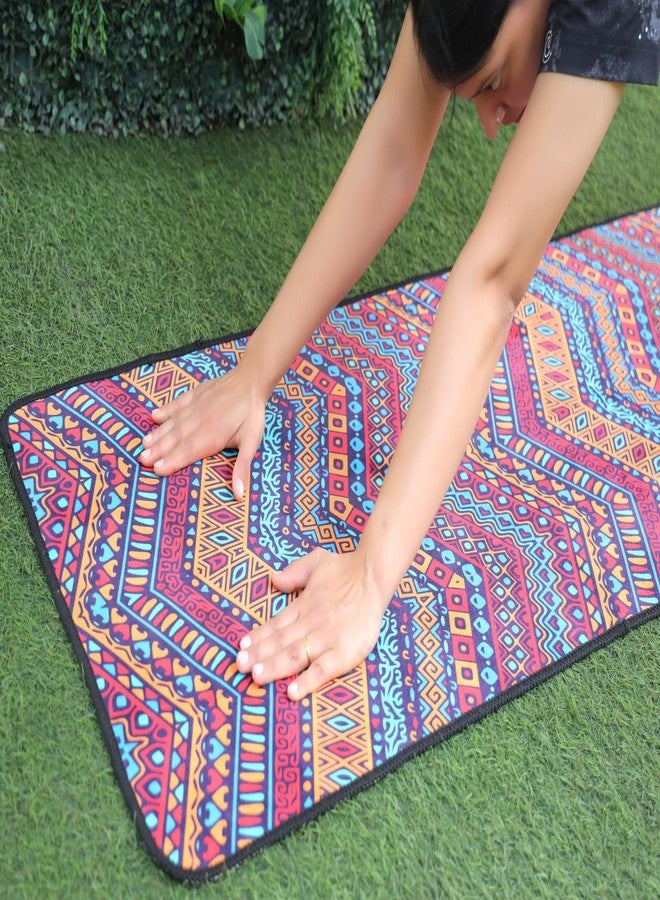 AAZEEM Premium Printed Extra Thick Non Slip Exercise & Fitness Mat for All Types of Yoga, Pilates & Floor Workouts | 24 X 68 Inches | Multi Color | - Image 5