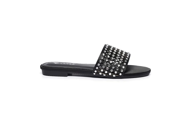 Cuple Girls embellished slide sandals