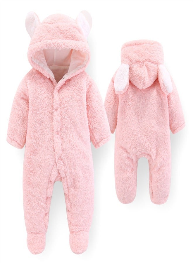 Loquat Squality Baby Outgoing Solid Color Bodysuit Pink - Image 3