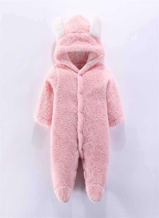 Loquat Squality Baby Outgoing Solid Color Bodysuit Pink - Image 1