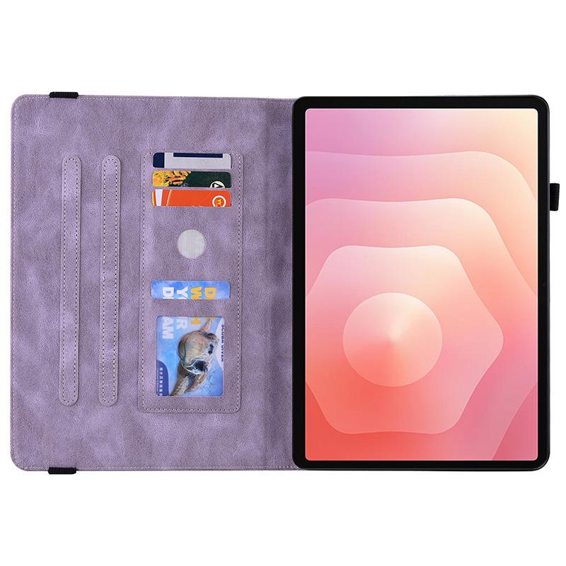 For Samsung Galaxy Tab S11 erfly Flower Embossed Leather Tablet Case(Purple) - Image 4