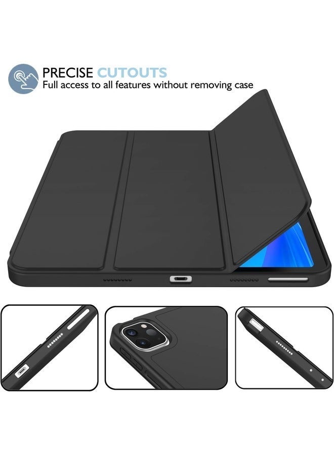 Raxoom Black Smart Case for iPad Pro 11-Inch (2022/2021) - Trifold Stand with Pencil Holder, Soft TPU Back, Auto Wake/Sleep, Supports Pencil 2nd Gen Charging - Image 4