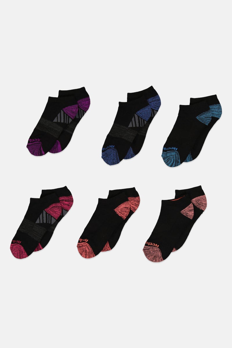 Reebok Women 6 Pair Low Cut Socks, Multicolor - Image 1