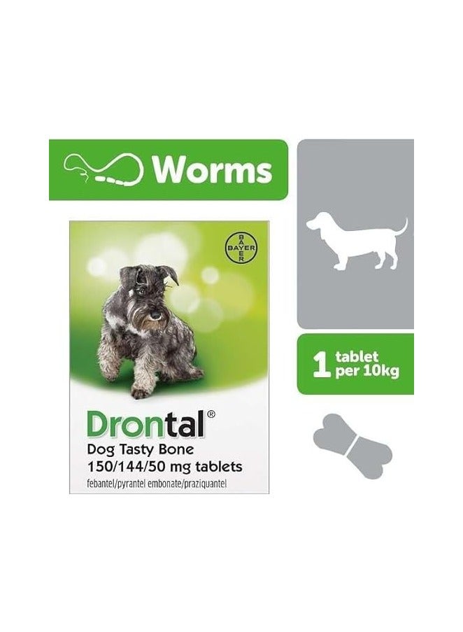باير درونتال شكل عظمة للديدان للكلاب  (6 وحدات) - Image 2