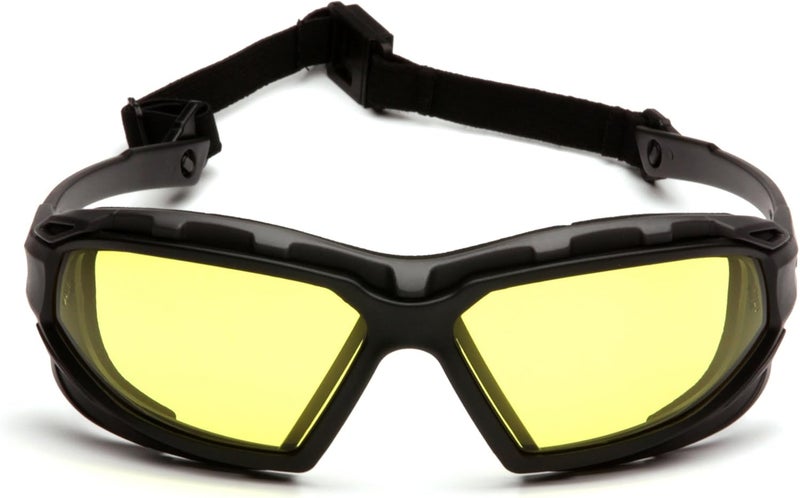 Pyramex Safety Highlander XP Eyewear with Black-Gray Frame and Amber Anti-Fog Lens - Image 2