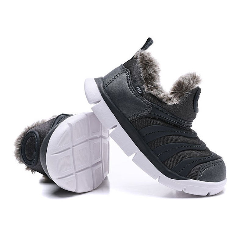 Fleece-Lined Caterpillar Warm Children'S Shoes Boys And Girls All-Match Classic Sports Toddler Shoes - Image 2