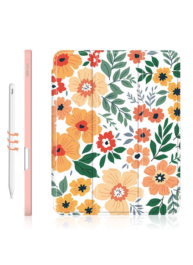 O Ozone - Case for iPad Pro 12.9 2021/2020/2018 Auto Sleep/Wake with Pencil Holder Anti Scratch Soft TPU Floral Protective Shockproof Cover TabletCase Cover - Image 1