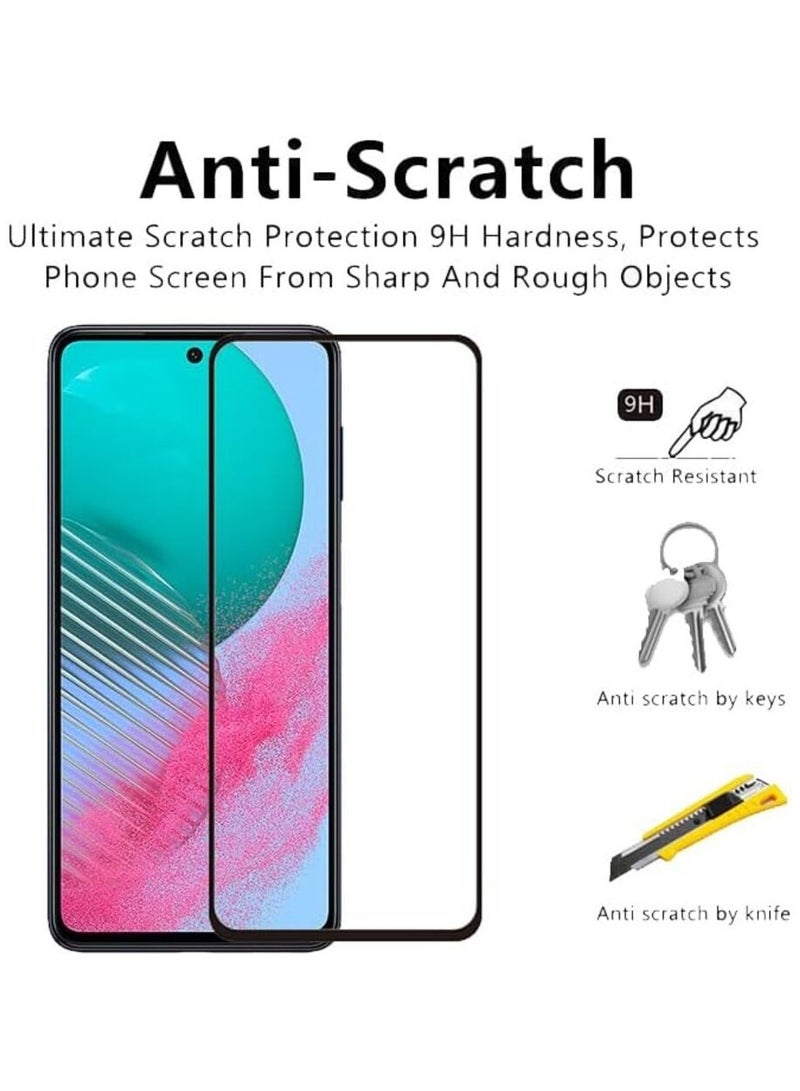 Samsung Galaxy M55 / F55 Tempered Glass Screen Protector full Glue Edge to Edge Screen Glass Anti-shatter 9H Hardness Scratch Proof Compatible for Samsung Galaxy M55 / F55 5G