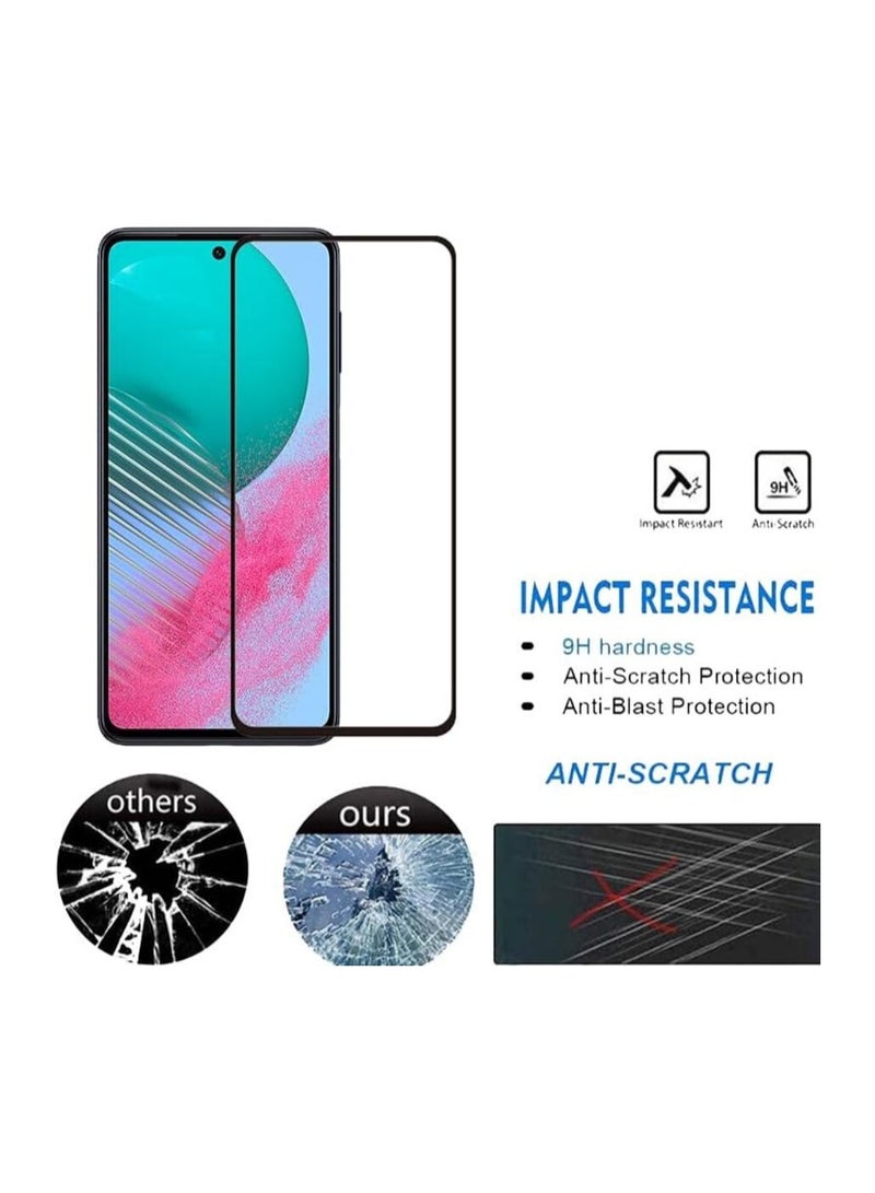 Samsung Galaxy M55 / F55 Tempered Glass Screen Protector full Glue Edge to Edge Screen Glass Anti-shatter 9H Hardness Scratch Proof Compatible for Samsung Galaxy M55 / F55 5G