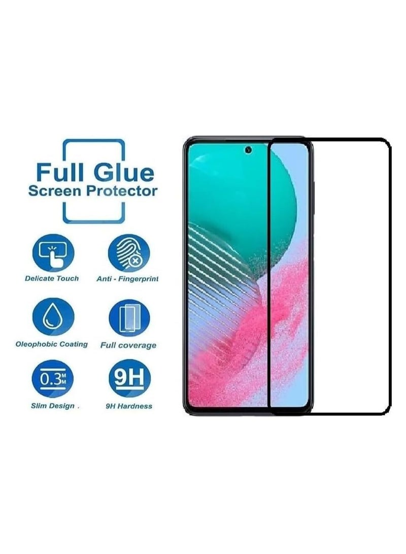 Samsung Galaxy M55 / F55 Tempered Glass Screen Protector full Glue Edge to Edge Screen Glass Anti-shatter 9H Hardness Scratch Proof Compatible for Samsung Galaxy M55 / F55 5G