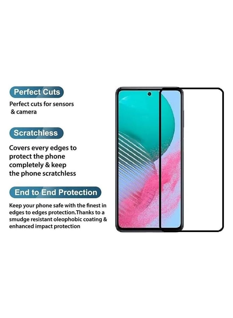 Samsung Galaxy M55 / F55 Tempered Glass Screen Protector full Glue Edge to Edge Screen Glass Anti-shatter 9H Hardness Scratch Proof Compatible for Samsung Galaxy M55 / F55 5G