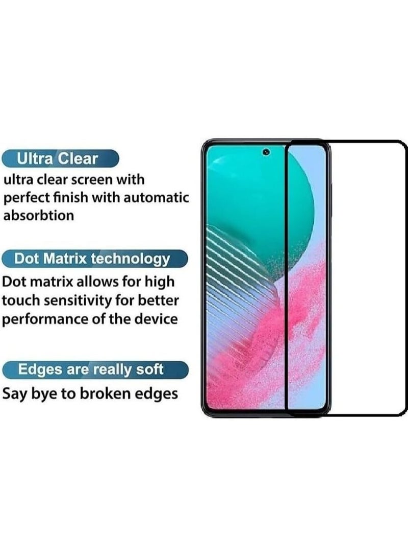 Samsung Galaxy M55 / F55 Tempered Glass Screen Protector full Glue Edge to Edge Screen Glass Anti-shatter 9H Hardness Scratch Proof Compatible for Samsung Galaxy M55 / F55 5G