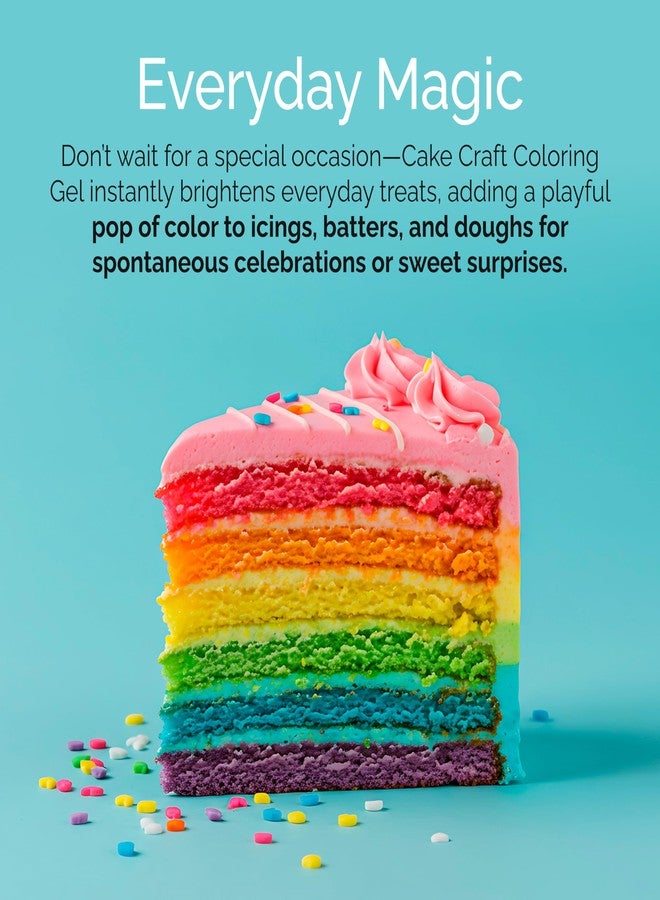 Cake Craft Coloring Gel Kit– 12 Vibrant Colors | Edible Food Coloring for Icing, Fondant, Cake Batter, Cookies & More | Concentrated Formula - Image 5