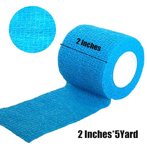 Erewa 6 Pack 2 Inches Self Adhesive Wrap Bandage Self Adherent Cohesive Bandage Tape Stretch Vet Wrap Breathable Athletic Tape for Sports, Wrist, Ankle（Mixed Colors） - Image 2