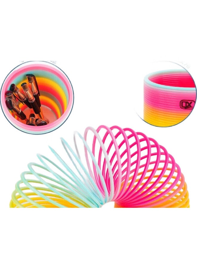Coodora Rainbow Ring Spring Ring Toy, Magic Pull Ring, Children'S Ring Toss, Nostalgic Toy, Birthday Gift, 1 Piece - Image 1
