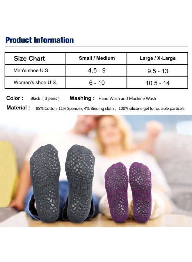 Hylaea Unisex Non Slip Socks with Grip for Yoga, Hospital, Pilates, Barre | Ankle, Cushioned - Image 4