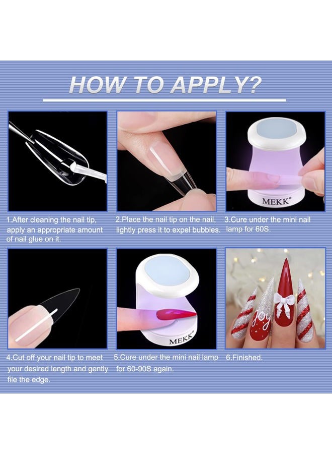 MEKK Mini UV Light for Gel Nails,16W Single Finger UV LED Nail Lamp,Portable Small Professional Flash Cure Lamp,Compact Design for Home and Salon -Blue - Image 5