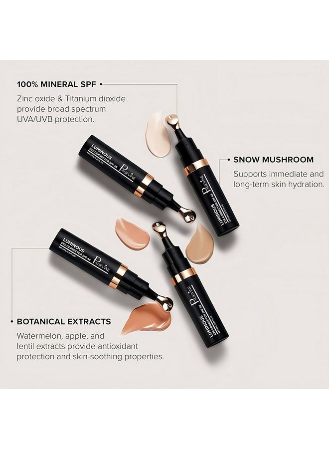 PAGE VINE Luminous Eye Corrector SPF 45 – Hydrating Under Eye Concealer & Brightener for Dark Circles, Blemishes & Spots, Radiant Finish Lightweight Eye Makeup (# 02) - Image 4