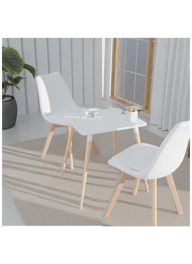 Mahmayi Mahmayi Cenare Dining Set (Dining Table + 2 X Cushion Chair) - WHT  - Image 1