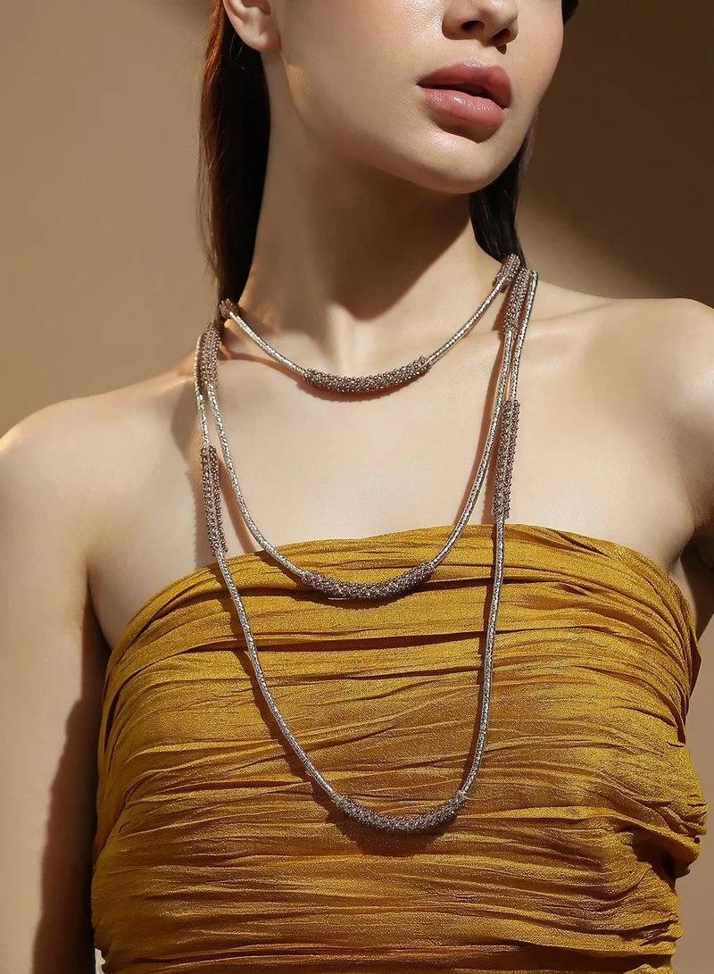 SOHI Bling-Block Multi-Layer Artificial Necklace Jewellery