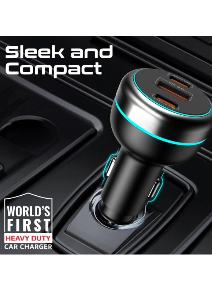 ELTRAZONE Car Charger 230W RapidCharge™ Dual USB-C Power Delivery Ports with Quick Charge 3.0 – Ultra-Fast Charging for Smartphones, Tablets, Laptops & More – Compatible with iPhone, Android & USB-C Devices – Compact Design with Safety Features - Image 4