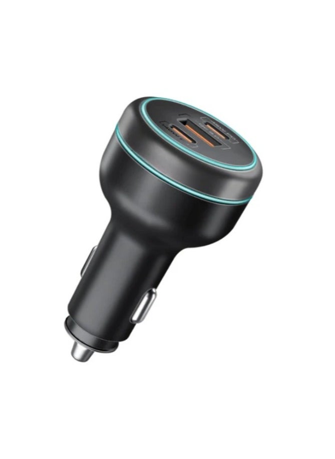 ELTRAZONE Car Charger 230W RapidCharge™ Dual USB-C Power Delivery Ports with Quick Charge 3.0 – Ultra-Fast Charging for Smartphones, Tablets, Laptops & More – Compatible with iPhone, Android & USB-C Devices – Compact Design with Safety Features - Image 1
